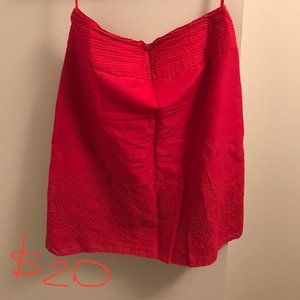 Red skirt